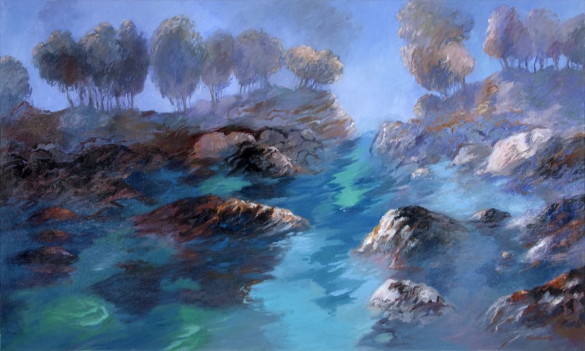 River I, acrylic on canvas, 120x200 cm.